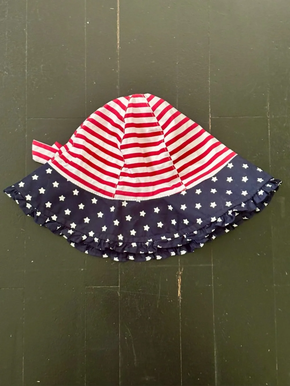 The Children's Place American Stars & Stripes Ruffle Bucket Hat Toddler S/M
